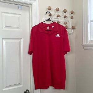 Adidas - Aeroready Performance Athletic Polo - Red - XL